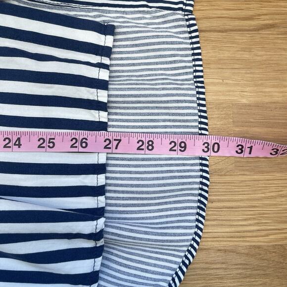 Jane & Delancey Shirt Top Womens Plus Size 1X Blue White Stripe Button Up Beach - Picture 7 of 9